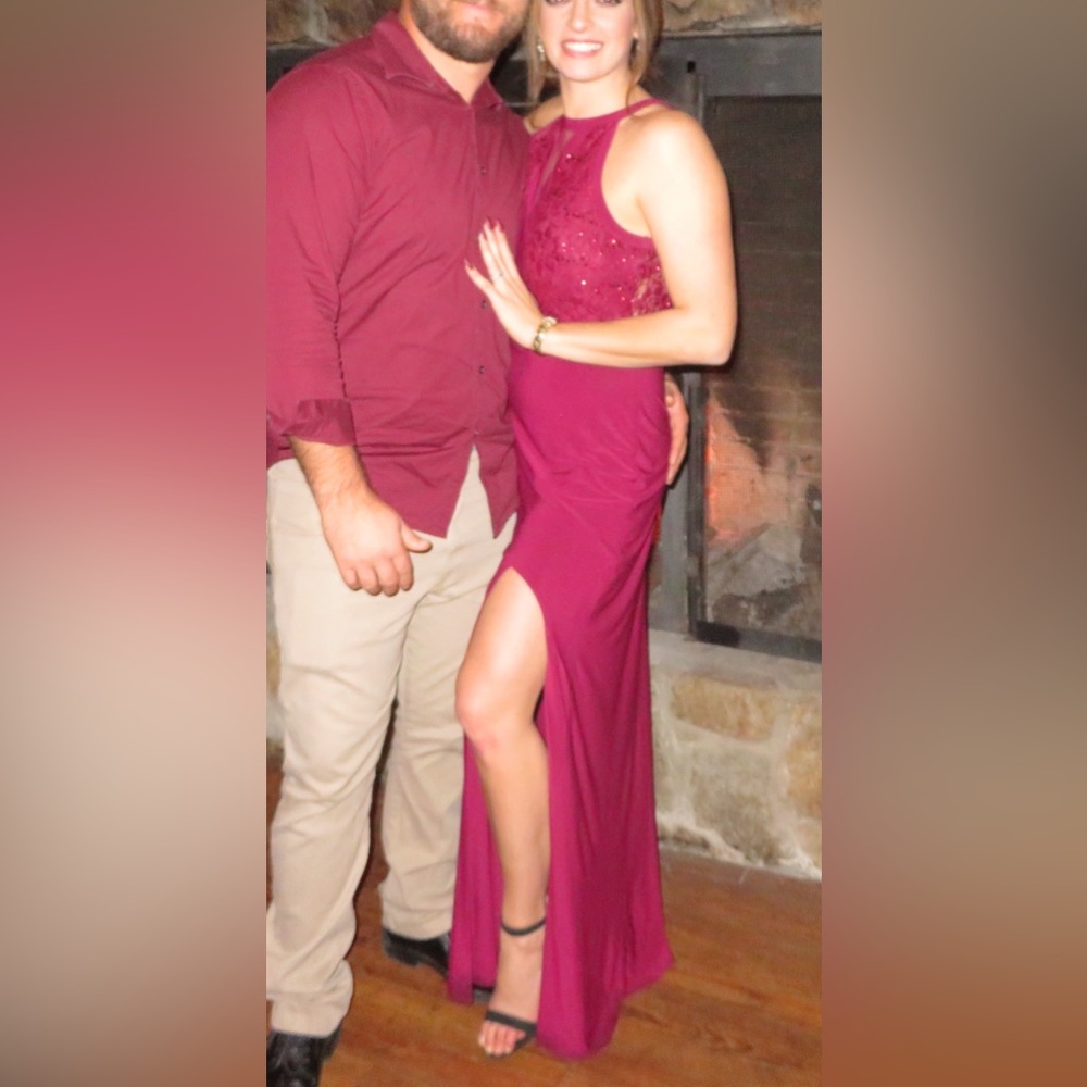 Nightway Davids Bridal Bridesmaid Prom Dress Maroon